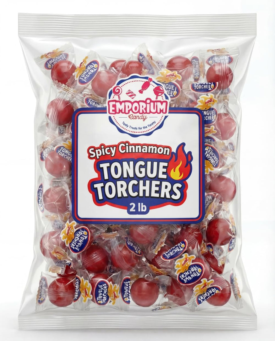 Emporium Candy Tongue-Torching Cinnamon 2lb bag for sharing bold flavor.