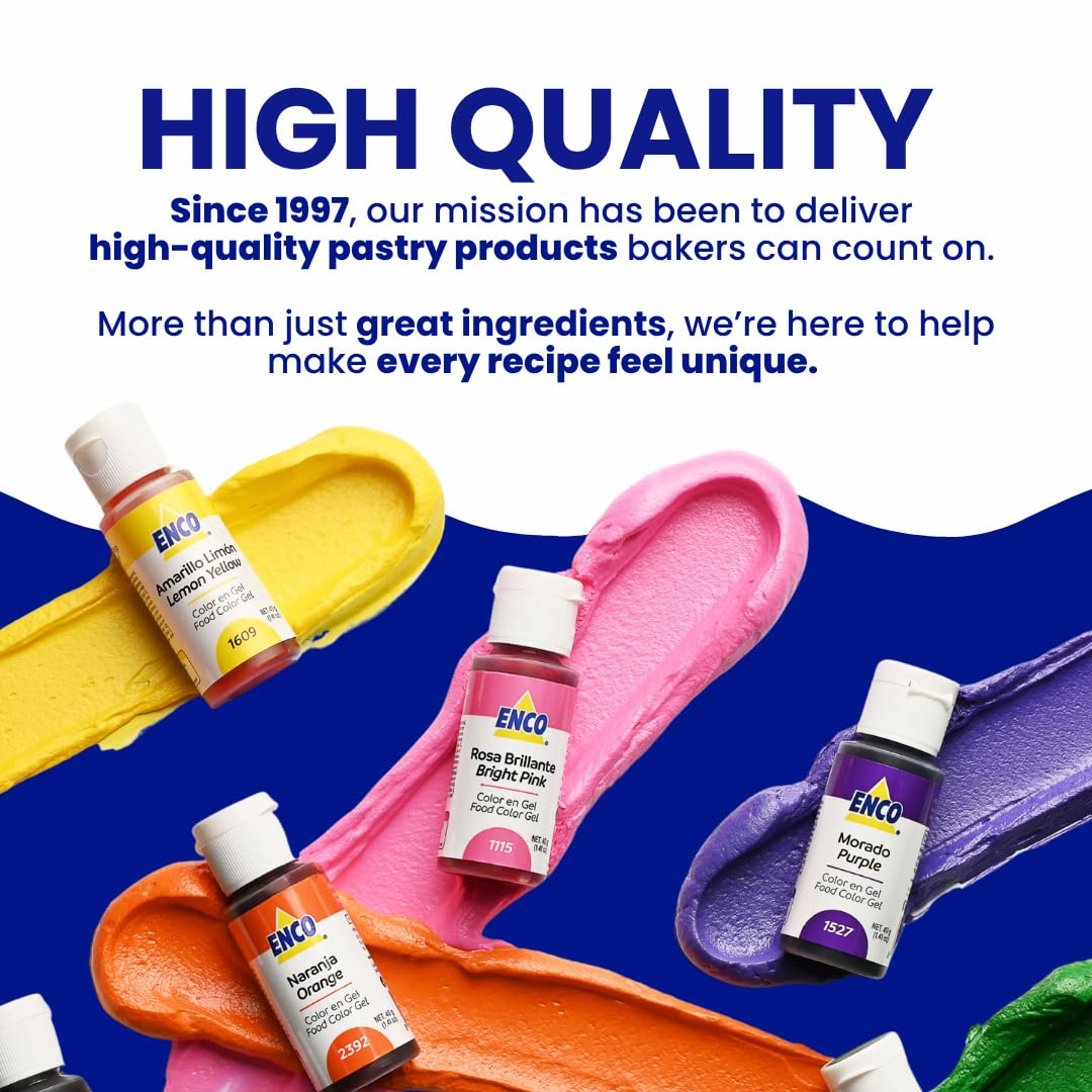 ENCO Dark Brown gel deepens color in baked goods.