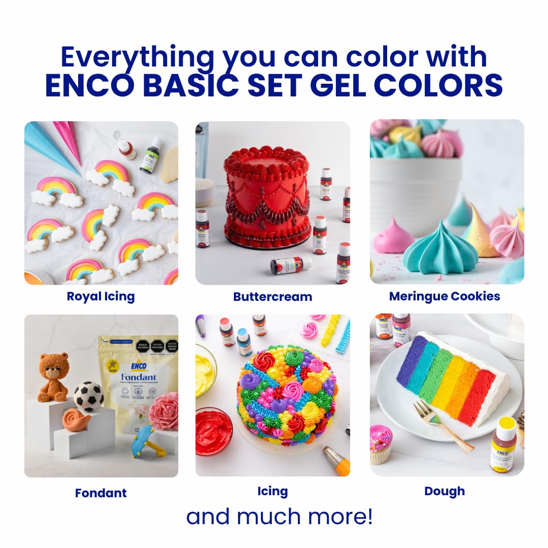 ENCO Purple gel offers rich shading for chocolate ganache.