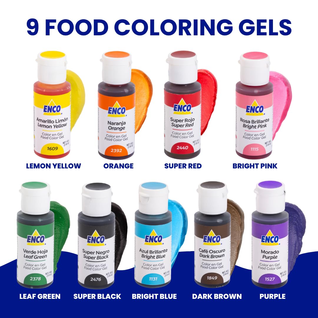 ENCO Super Red gel delivers bold color for frostings and candy.