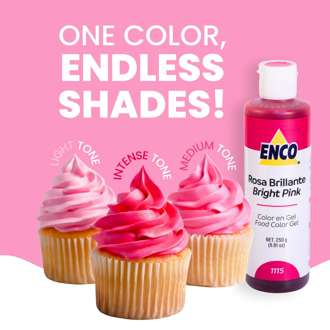 ENCO Bright Pink Fondant color provides even coverage