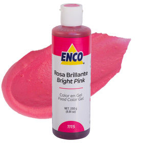 ENCO Bright Pink Gel Bottle for vibrant frosting and fondant