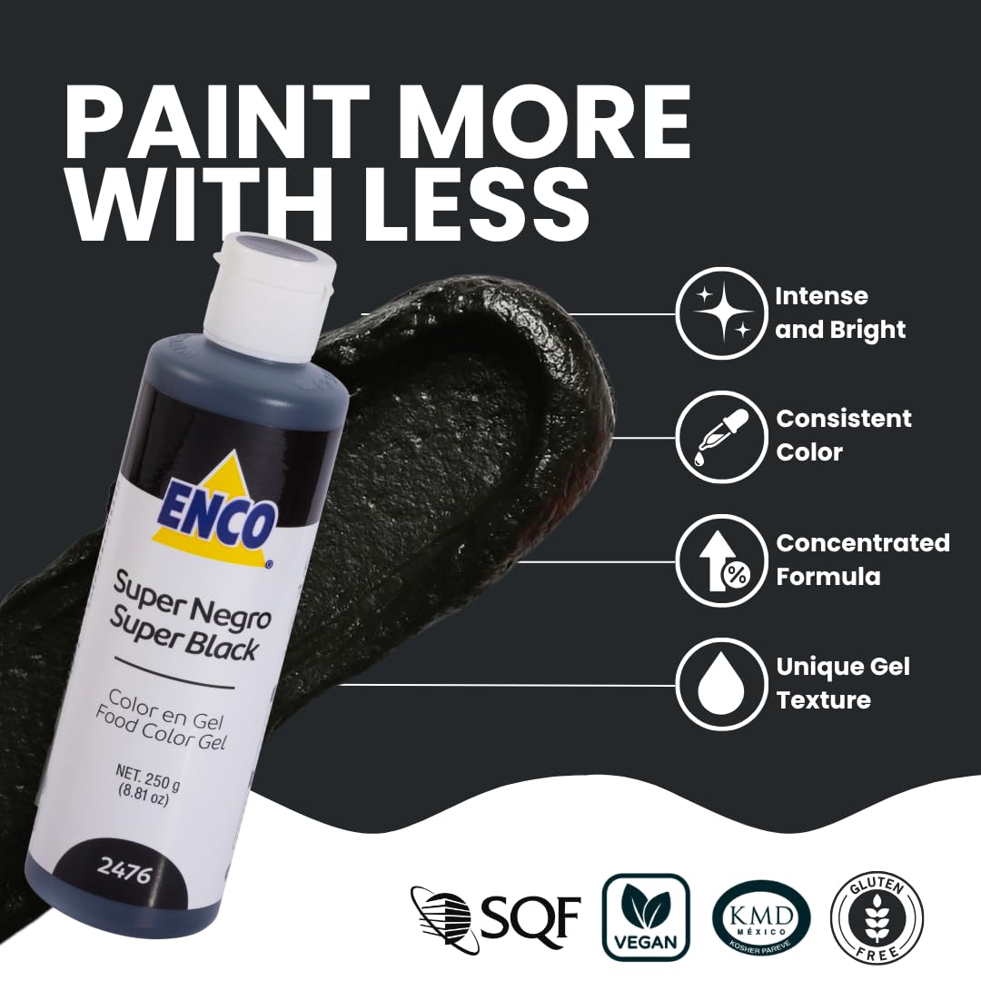ENCO Fondant coloring gel bottle blends colors without changing texture.
