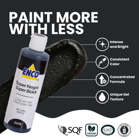 ENCO Fondant coloring gel bottle blends colors without changing texture.