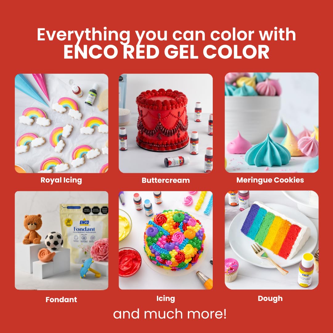 ENCO red gel delivers reliable color and texture across baking tasks
