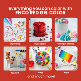 ENCO red gel delivers reliable color and texture across baking tasks