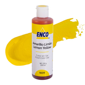 ENCO Yellow Lime gel bottle close-up for vibrant frosting color