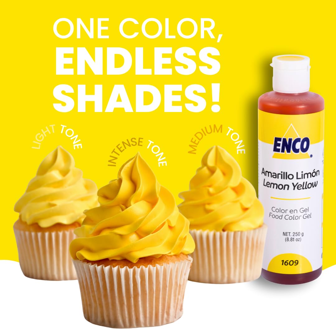 ENCO Yellow Lime gel on fondant for a consistent hue