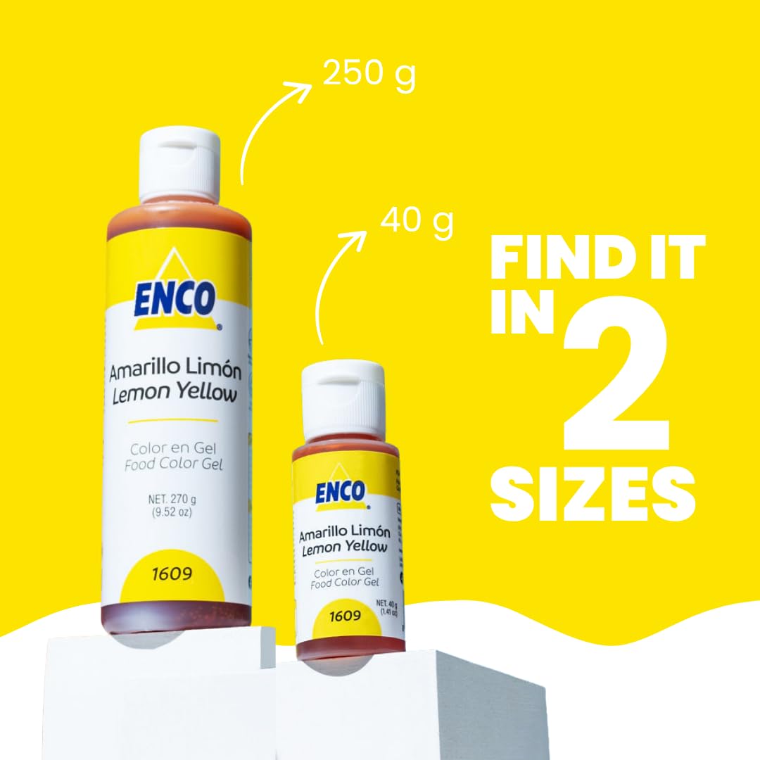 ENCO Yellow Lime gel bottle with easy-open lid for quick drops