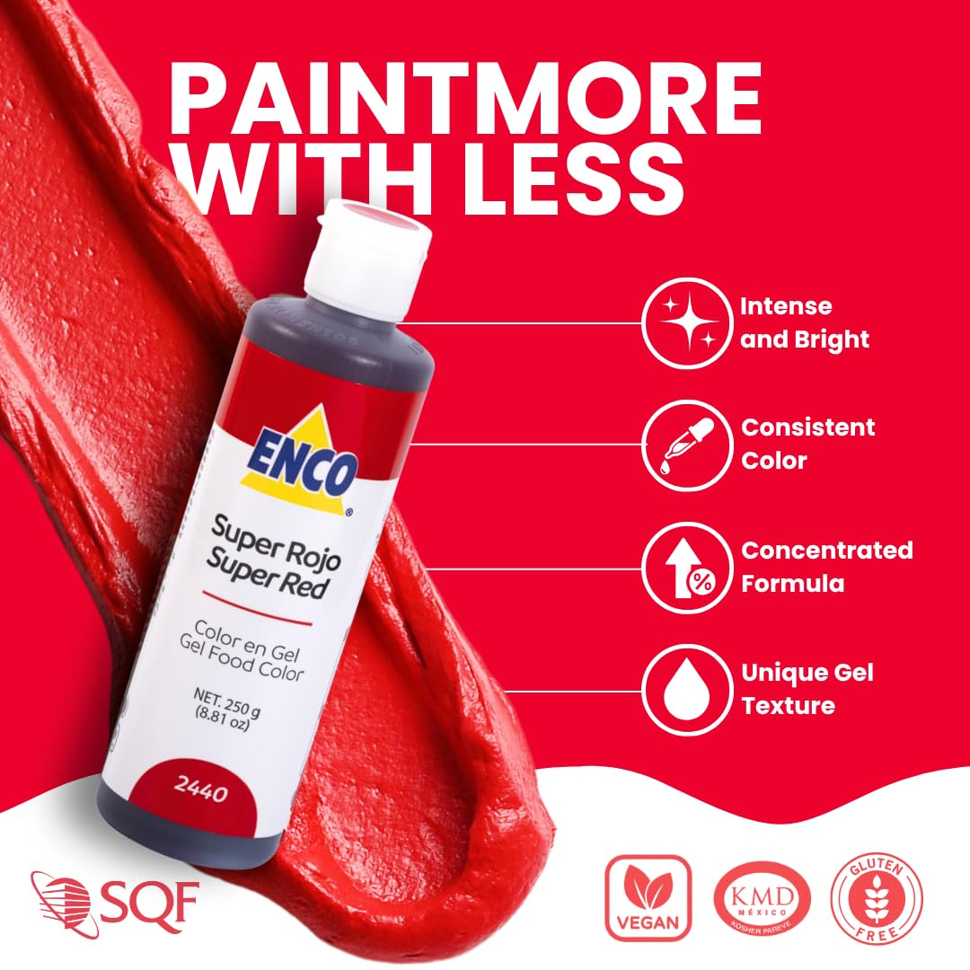 ENCO gel texture blends smoothly into frosting and icing.