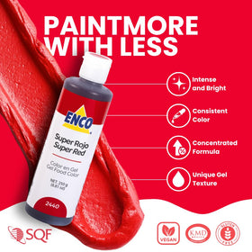 ENCO gel texture blends smoothly into frosting and icing.