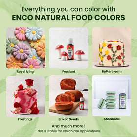 ENCO green buttercream piping demonstrates bold color for borders.