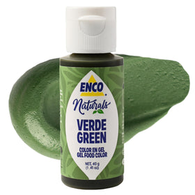 ENCO green coloring gel bottle for vibrant, natural color in baking.