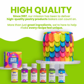 ENCO neon color set used for frosting, candies, and overlays.