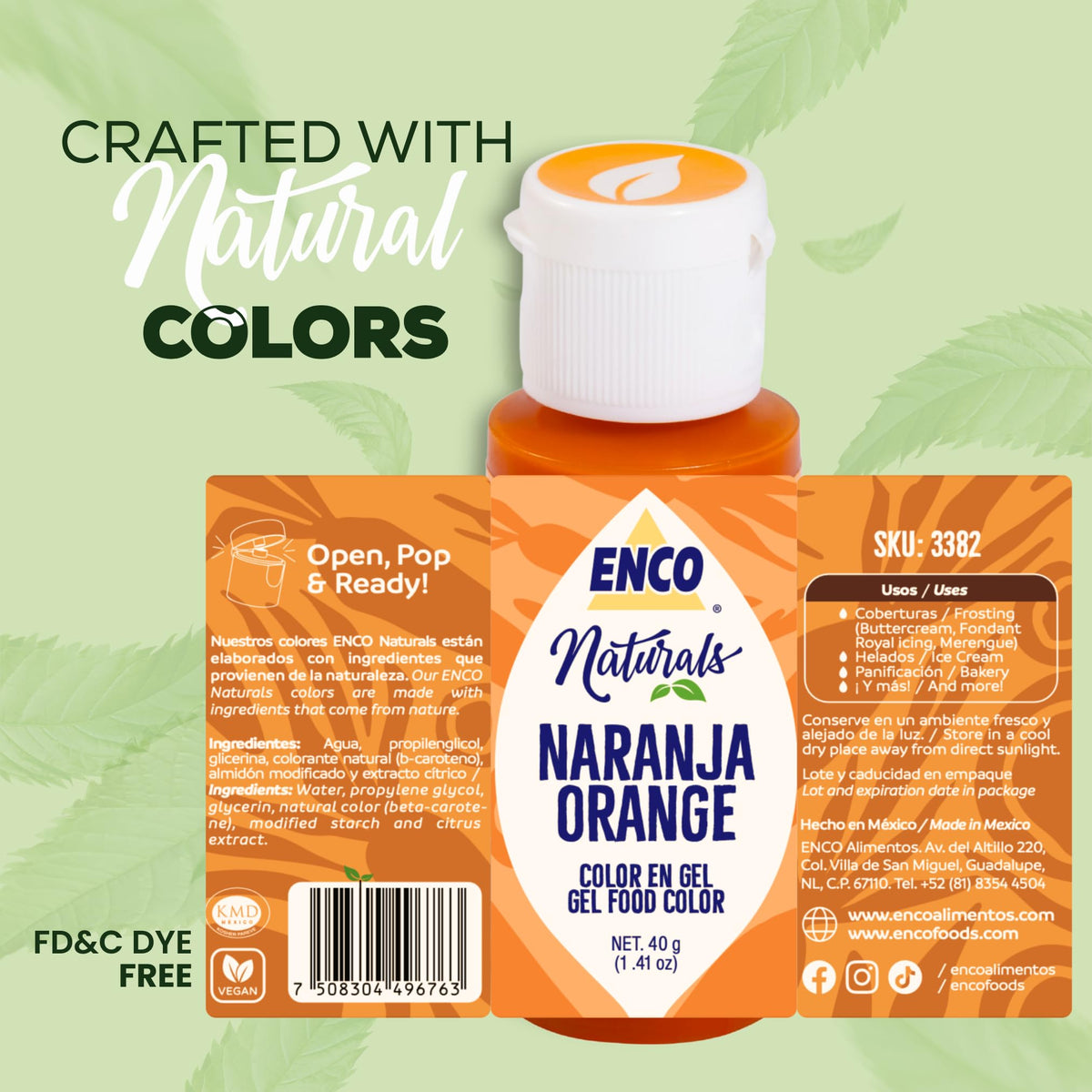 ENCO orange coloring gel in fondant creates striking, uniform results