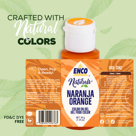 ENCO orange coloring gel in fondant creates striking, uniform results