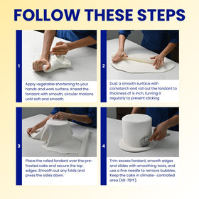 ENCO Premium White Fondant ready-to-use for quick decorating projects.