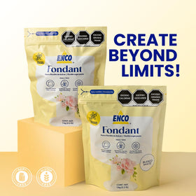 ENCO Premium White Fondant vanilla bowl highlights creamy consistency and subtle vanilla aroma.