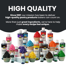 ENCO Gel Food Coloring for dramatic cake decor and accents.