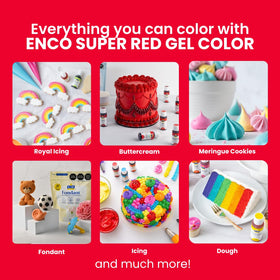 ENCO professional bakery use shown to emphasize reliable color results.