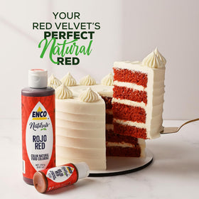 ENCO Red Gel buttercream swatch highlights deep red shade.