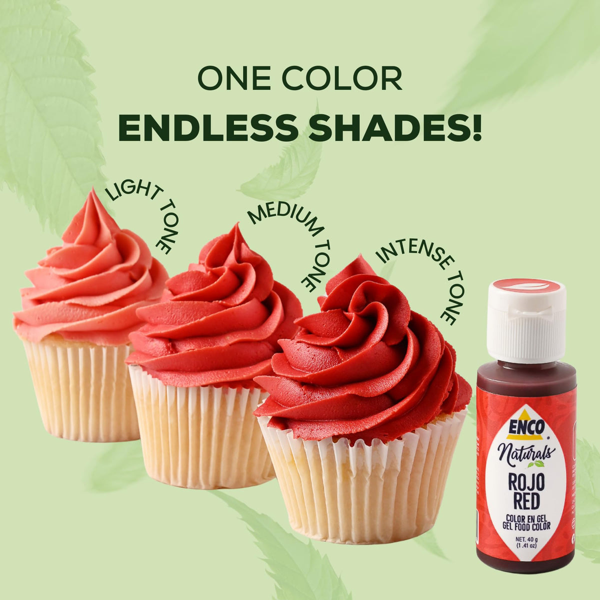 ENCO Red Gel tube close-up for precise color control.