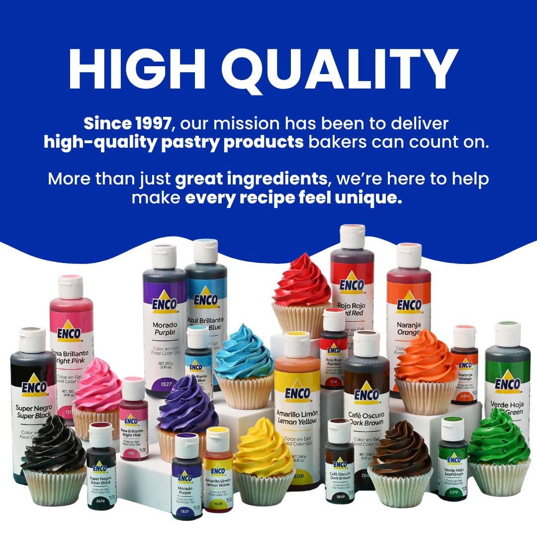 Royal icing tinted with ENCO Royal Blue gel color