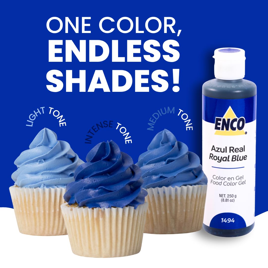 Silky ENCO Royal Blue gel color blends without altering texture