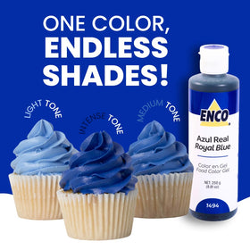Silky ENCO Royal Blue gel color blends without altering texture