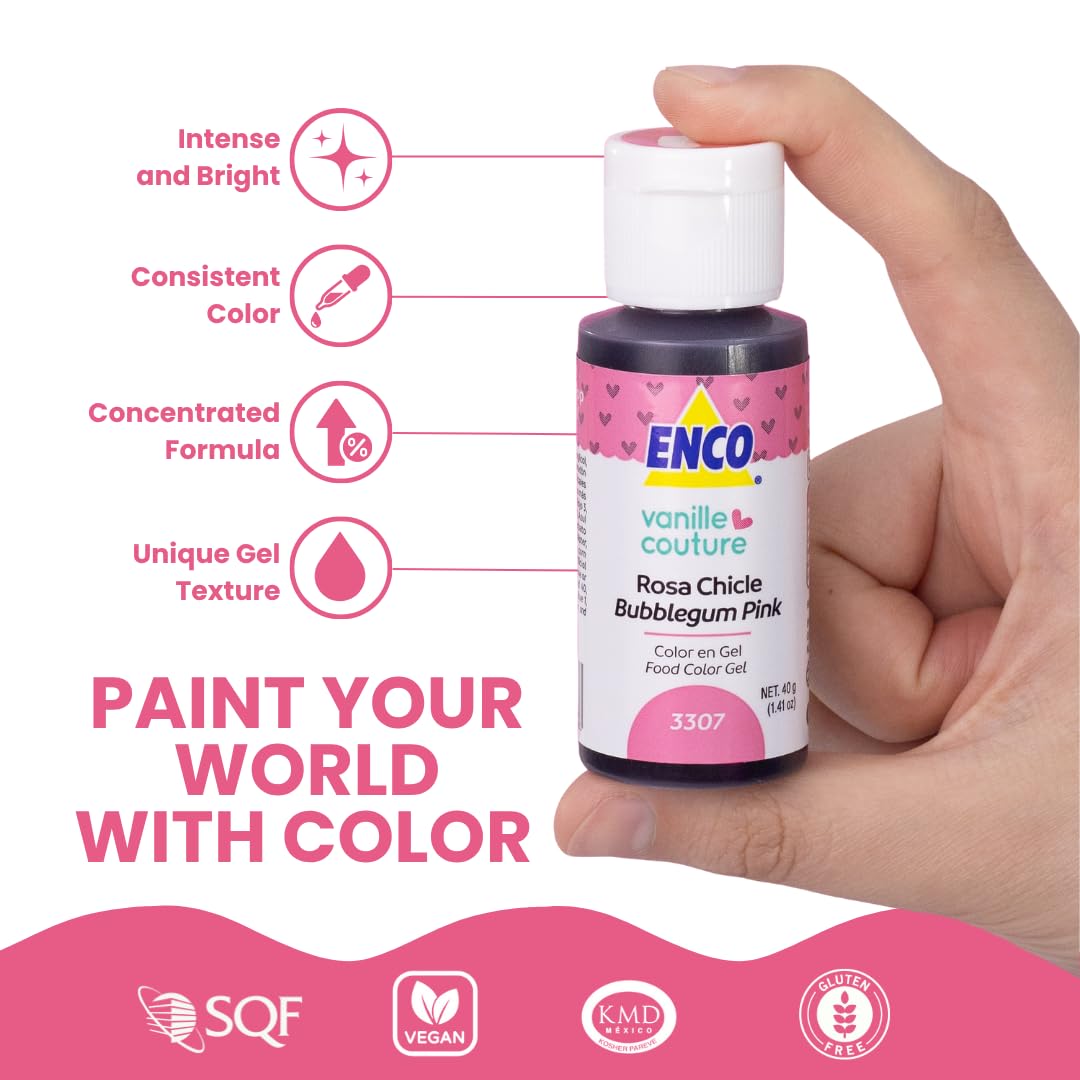 ENCO Yummy sweet peach gel for warm, natural-looking dessert tones.