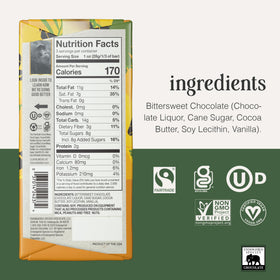 Endangered Species Chocolate fairtrade label on bar packaging