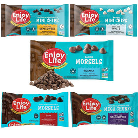 Enjoy Life dark chocolate morsels in a 9 oz bag for versatile baking.