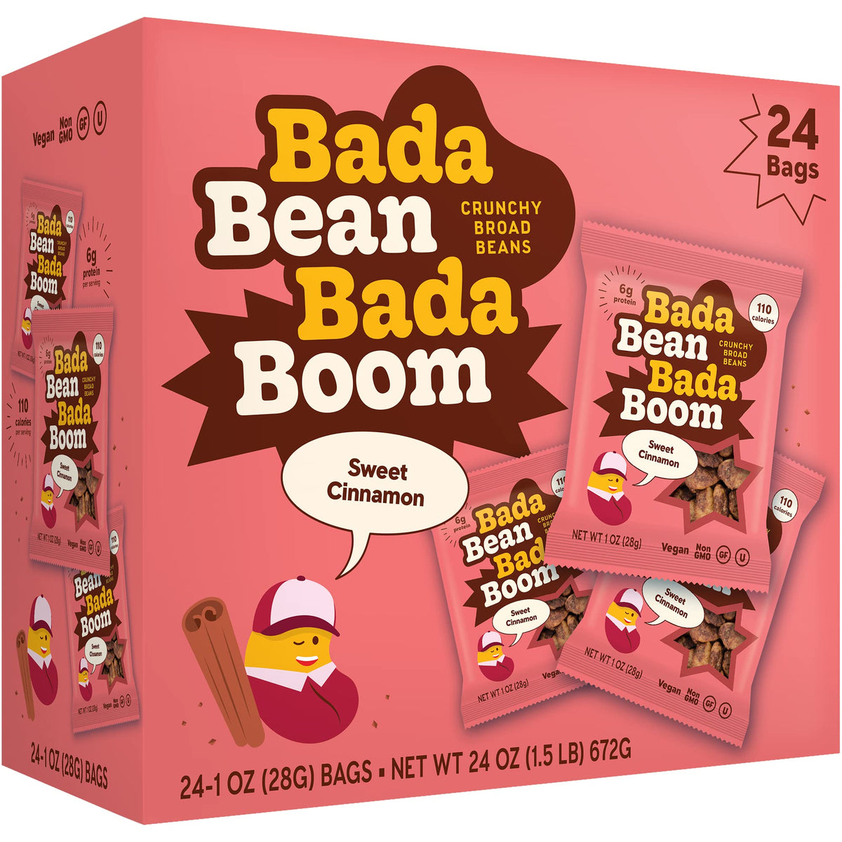 Close-up of crunchy roasted broad beans from Enlightened Bada Bean Bada Boom