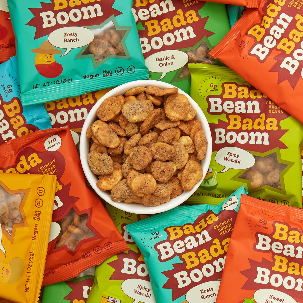 Enlightened Bada Bean Bada Boom road-trip and gym bag protein snack