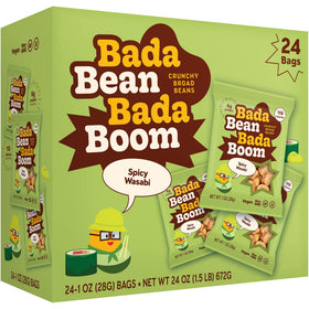Enlightened Bada Bean Bada Boom spicy-wasabi flavor bag for bold plant-based snack