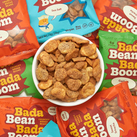 Enlightened Bada Bean on-the-go pack fits lunchboxes and gym bags.