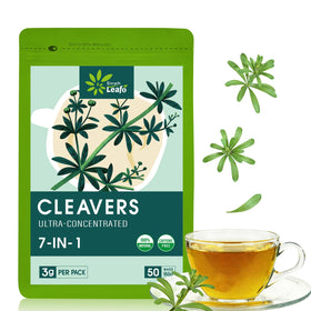 EnrychLeafo Cleavers tea bag with dried herbs for daily balance.