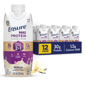 Ensure Max Protein Shake bottle front showcases a ready-to-drink option for on-the-go muscle support.