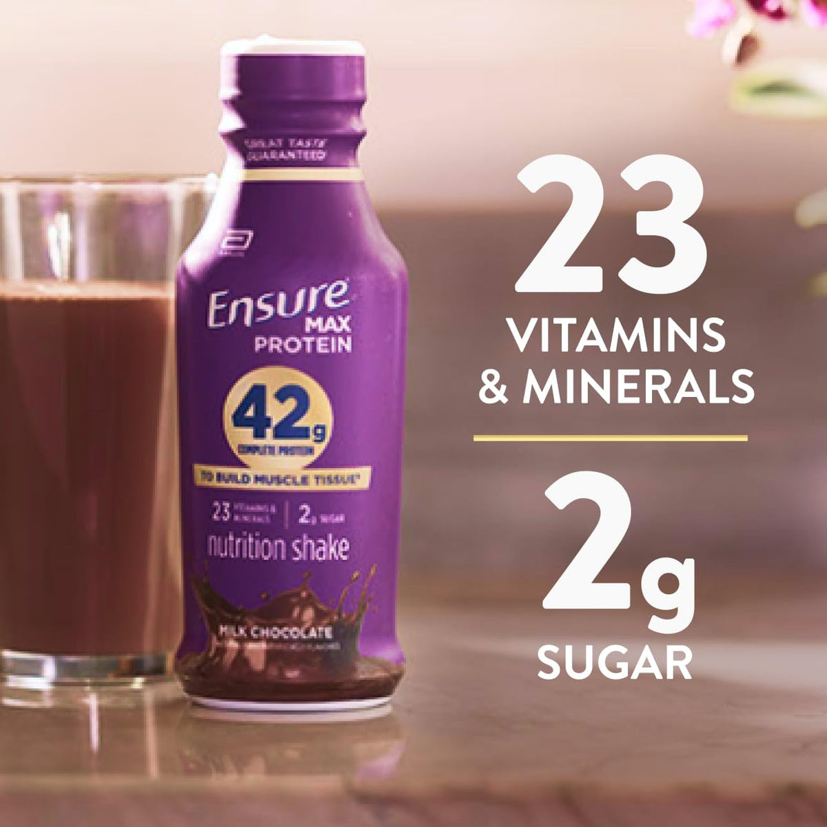 Pouring into a glass reveals creamy milk chocolate flavor.