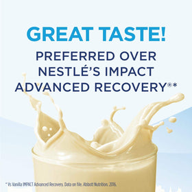 Ensure Surgery Vanilla Shake nutrition facts show 18 g protein per serving.