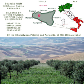 Entimio Ardente premium olive oil for high-heat cooking and pan searing