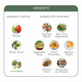 Entimio Ardente tasting notes of green olive and peppery finish