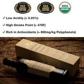 Entimio Cortese bottle pour capturing smooth flow for dressings and finishing
