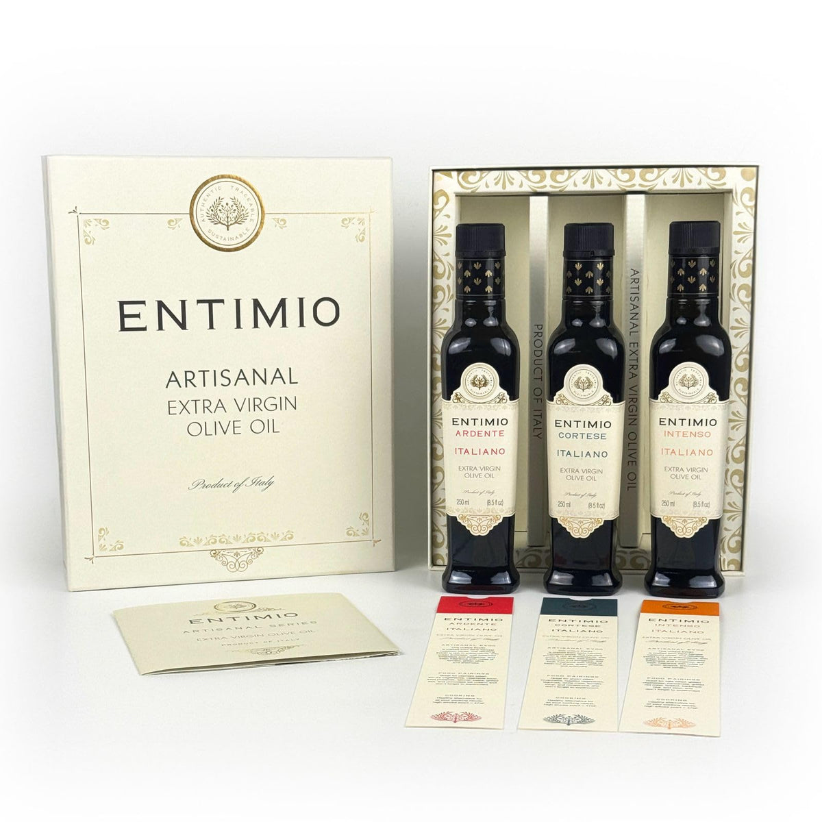 Entimio gold medal close-up signaling award-winning quality