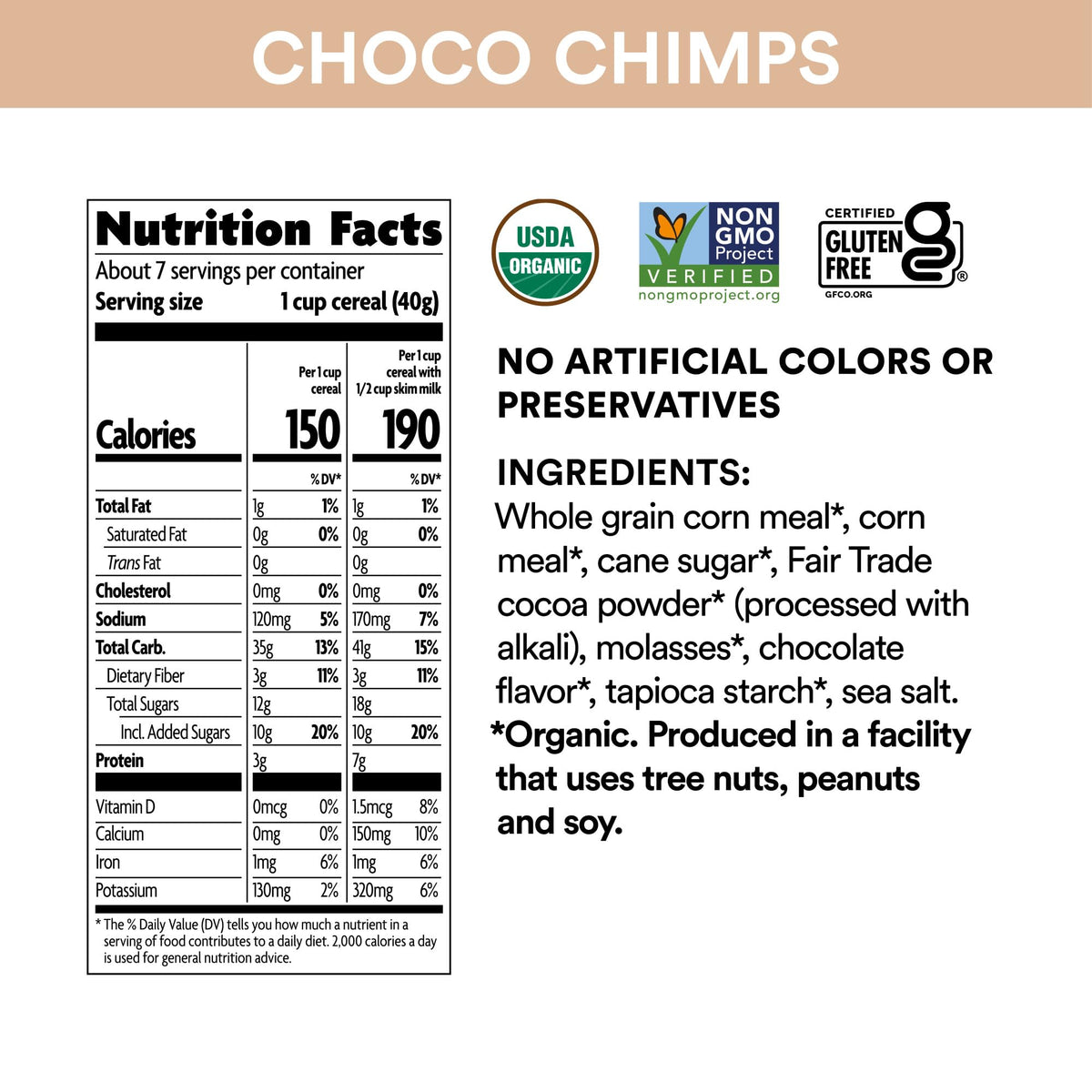 Chimpanzee conservation message with EnviroKidz branding.