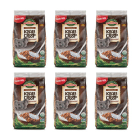 EnviroKidz Koala Crisp cocoa coating close-up for chocolaty crunch.