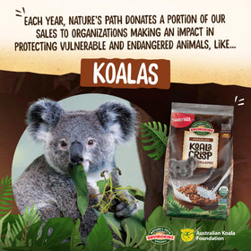 EnviroKidz Koala Crisp in a bowl with milk delivering crunch.