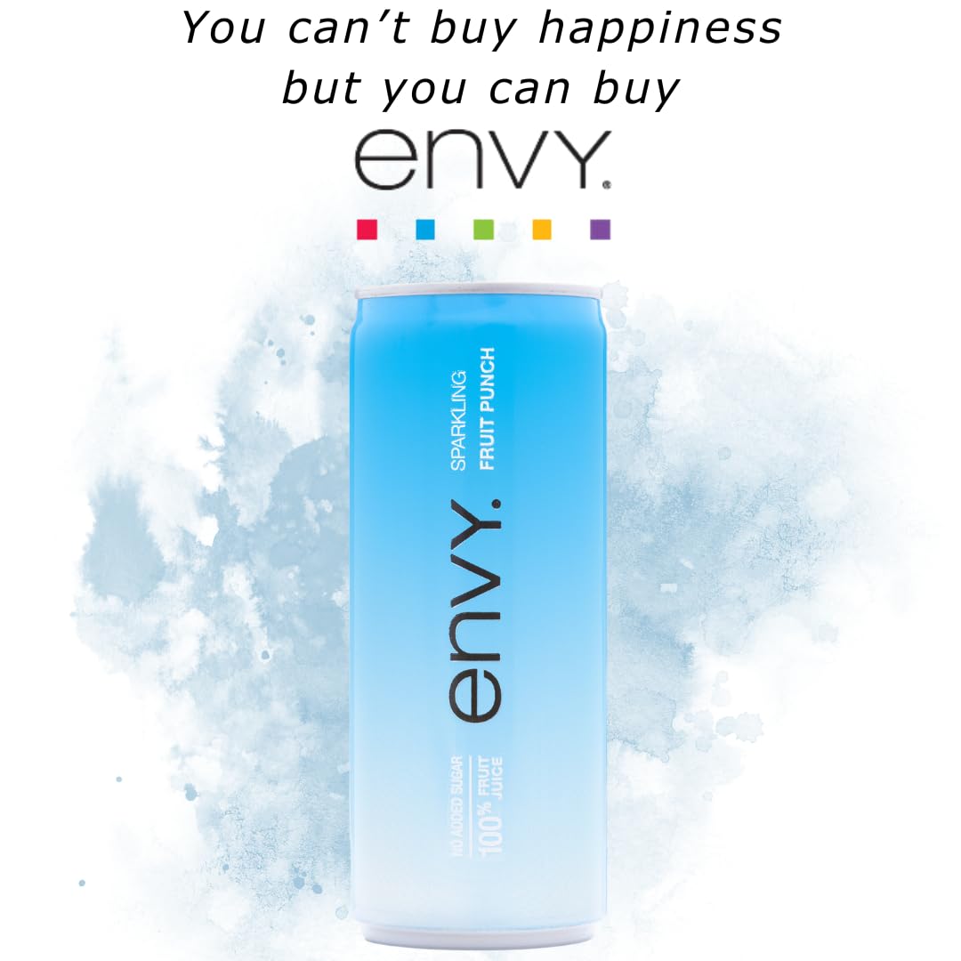 Envy Sparkling 100% Fruit Juice case-pack display signals value and convenience