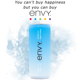 Envy Sparkling 100% Fruit Juice case-pack display signals value and convenience