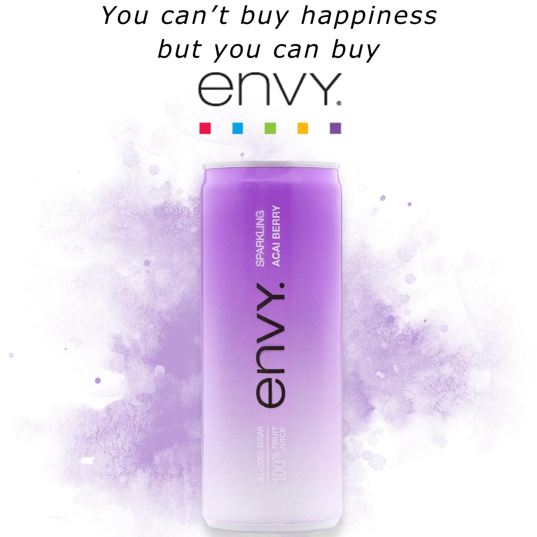 Envy Sparkling Acai Berry 8oz case pack ready for sharing.